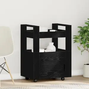 Кухонная тележка VidaXL 60x45x80 см высокоглянцевая белая, инженерная древесина