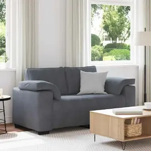 Divvietīgs dīvāns VidaXL modelis 4105258 tumši pelēks samts 120 cm