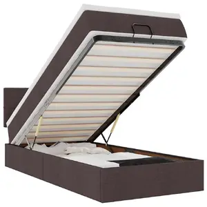 Кровать VidaXL 3311431 — односпальная 90x203 см, высота 88 см, макс. нагрузка 140 кг