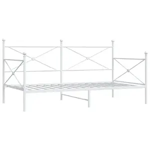 Диван-кровать VidaXL 4104684 — белый, стальной каркас, Ш 2080 мм, Г 1055 мм, В 1070 мм
