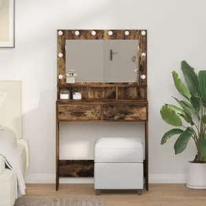 Tualetes galdiņš VidaXL Wędzony dąb Lite 79 x 41 x 135 cm ozolkoks
