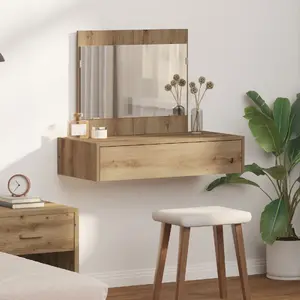 Туалетный стол VidaXL модель 865207, дуб, 83 x 40 x 70 см, с зеркалом
