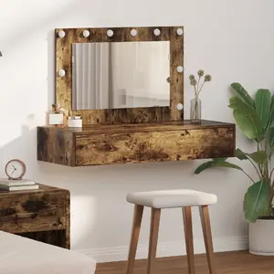 Туалетный стол VidaXL модель 865239 в цвете дымчатый дуб, 100 x 40 x 70 см