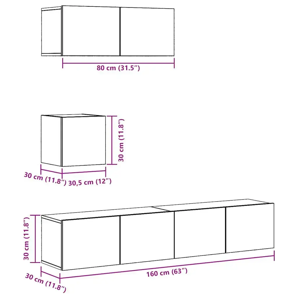 TV cabinet VidaXL 3329219, 800 mm Photo 8
