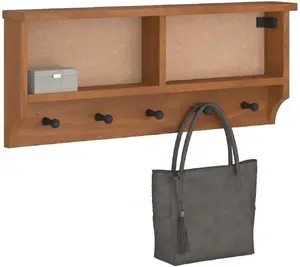 Sienas drēbju pakaramais VidaXL SANDNES 87×12×35 cm Cieta priede