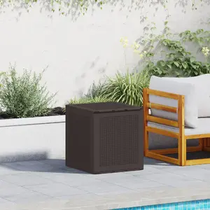 Garden Storage Box VidaXL 55x53x57 cm Brown, polypropylene outdoor chest