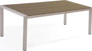 Dārza galds Beliani VERNIO 180x90 cm alumīnija, brūns
