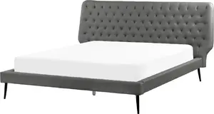 Кровать Beliani ESSONNE 160 x 200 см, серый