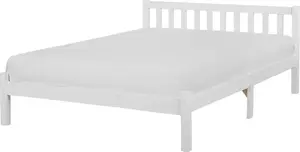 Деревянная кровать Beliani FLORAC 140 x 200 см белая