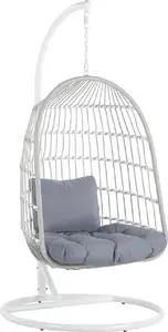 Hanging Chair with Stand Beliani Allera — White