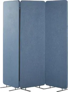 Acoustic 3-panel room divider Beliani STANDI 184 x 184 cm blue