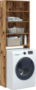 Шкаф для стиральной машины VidaXL модель 856643, старое дерево, 64x24x190 см