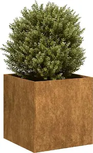 Цветочный горшок VidaXL Doniczka Rusty 40×40×40 см нержавеющая сталь
