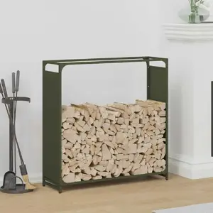 Malku plaukts VidaXL modelis 864218 olīvu zaļš 90x28x90 cm