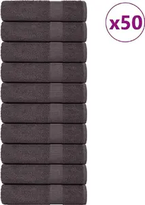 Terry Hand Towels VidaXL 50 pcs 50x100 cm 100% cotton anthracite