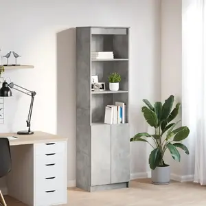 Комод VidaXL модель 3328465 бетонно-серый 50x35x180 см клееное дерево