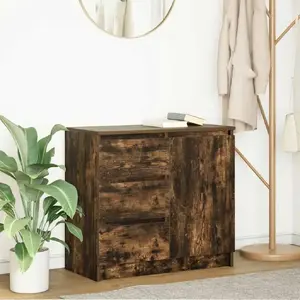 Комод VidaXL модель 861575, клееное дерево, цвет дымчатый дуб, 71x35x65 см