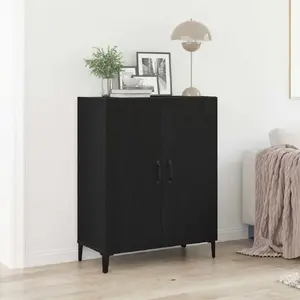 Шкаф VidaXL 69,5×34×90 см, цвет чёрный дуб, древесноволокнистый материал