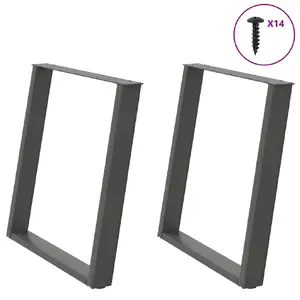 Galda detaļa VidaXL 4012798 metāla antracīts, platums 730 mm, augstums 800 mm, iekštelpām