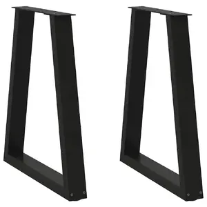 VidaXL galda detaļa 4012536 — metāla iekštelpu galda elements, melns, P 313 mm, A 700 mm
