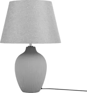 Table lamp Shumee FERGUS – ceramic grey bedside lamp