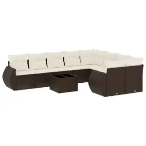 Уличная скамья VidaXL 3221852 — кремовый ротанг с закалённым стеклом, 550×550×370 мм, макс. нагрузка 110 кг