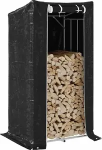 Firewood Rack with Steel Wire VidaXL 100 x 80 x 200 cm