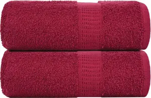 Cotton hand towels VidaXL 2 pcs Bordeaux 30x30 cm 100% cotton