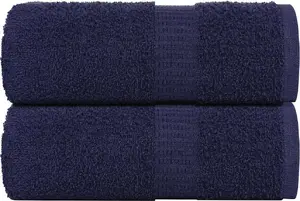 Towels 2 pcs VidaXL 30x30 cm 100% cotton navy