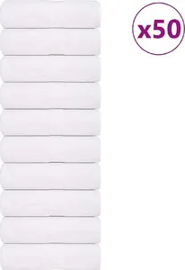 Towels pack VidaXL 50 pcs 30x30 cm 360 g/m² 100% cotton white