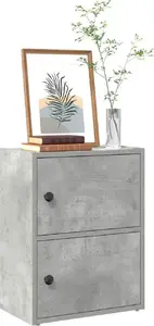 Bookshelf VidaXL model 860358, concrete grey finish, 40 x 24 x 52 cm