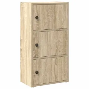 Bookcase VidaXL 860366, oak finish, wood frame and shelves, 400×240×770 mm