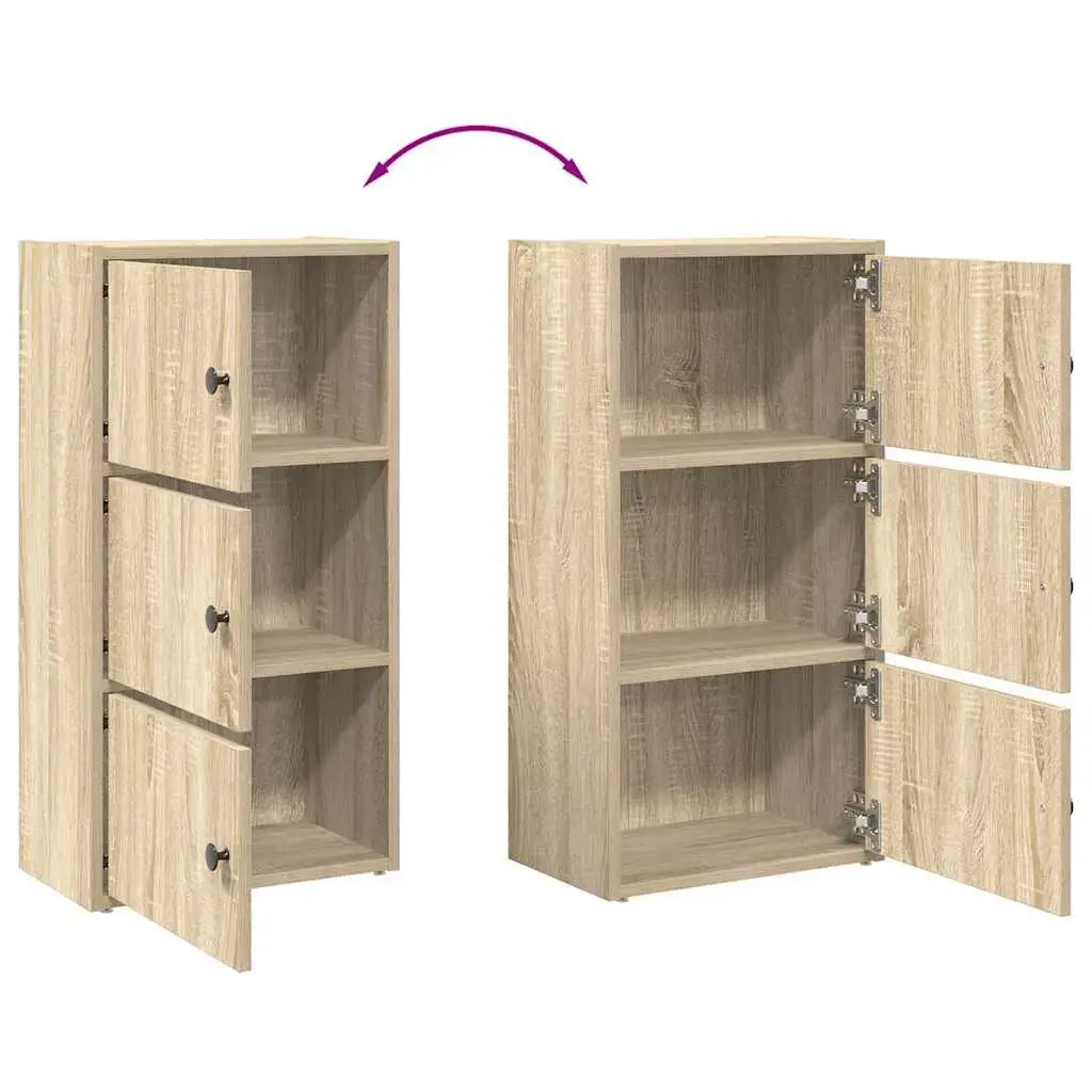 Bookcase VidaXL 860366, oak, 400×240×770 mm Photo 8