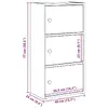Bookcase VidaXL 860366, oak, 400×240×770 mm Photo 11
