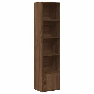 Bookcase VidaXL 860352, wood frame and shelves, brown oak finish, 310×240×1270 mm