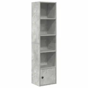 Bookcase VidaXL 860349, grey wood frame and shelves, 310×240×1270 mm