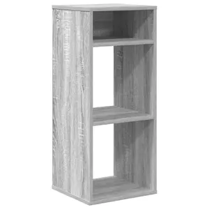 Bookcase VidaXL 860279, grey oak finish, wood frame and shelves, 340×310×800 mm