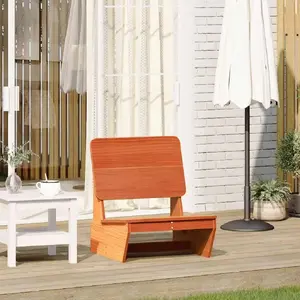 Dārza krēsls VidaXL modelis 859309, vaskota brūna priede, 60×64×70,5 cm