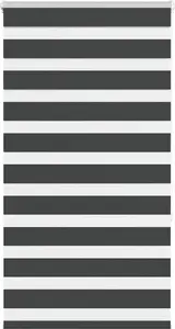 Roller zebra blind VidaXL — black fabric width 70.9 cm, polyester