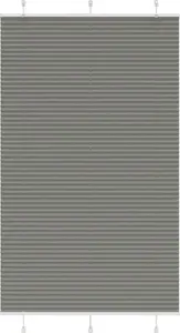 Плиссированная рулонная штора VidaXL 120x200 см, антрацит, ширина ткани 120 см