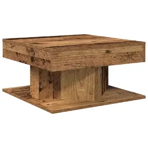 Кофейный/приставной стол VidaXL 856632, столешница дерево, 55×55×30 см, нагрузка до 60 кг