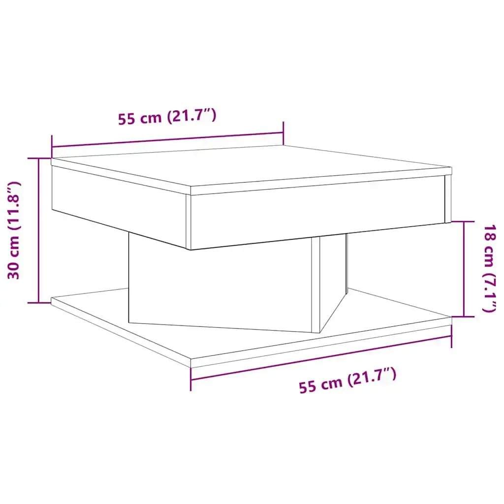 VidaXL 856632 coffee/side/end table 55×55×30 cm Photo 9