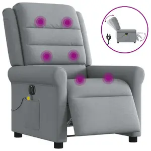 Кресло акцентное VidaXL 3303304 — тканевая обивка серого цвета, наполнитель пенополиуретан, Ш73×Г91,5×В102,5 см