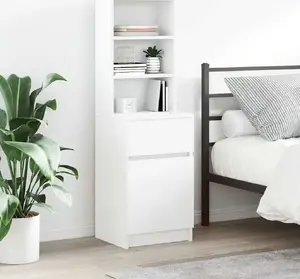 Naktsgaldiņš VidaXL modelis 861310 balts līmēts koks 39x35x125 cm