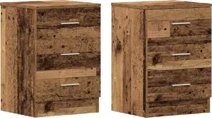 Прикроватные тумбы 2 шт. VidaXL Stare drewno 38×35×55 см клееное дерево