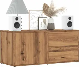 ТV-тумба VidaXL модель 856011, отделка дуб artisan, 80 x 34 x 35,5 см
