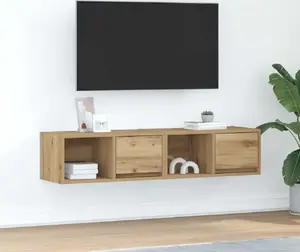Тумбы под ТВ VidaXL 2 шт., клееное дерево дуб Artisan, 60x31x25,5 см