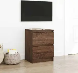 Тумба под TV VidaXL модель 861775, цвет коричневый дуб, 40×35×54 см, древесный плитный материал
