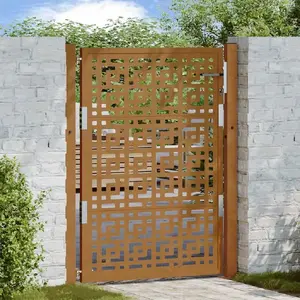 Калитка VidaXL 105x130 см Нержавеющая сталь с узором «Крест»