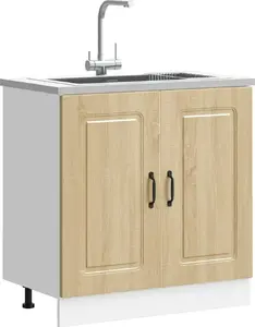 Izlietnes skapis VidaXL Kalmar 80x46x81,5 cm, sonomas ozols